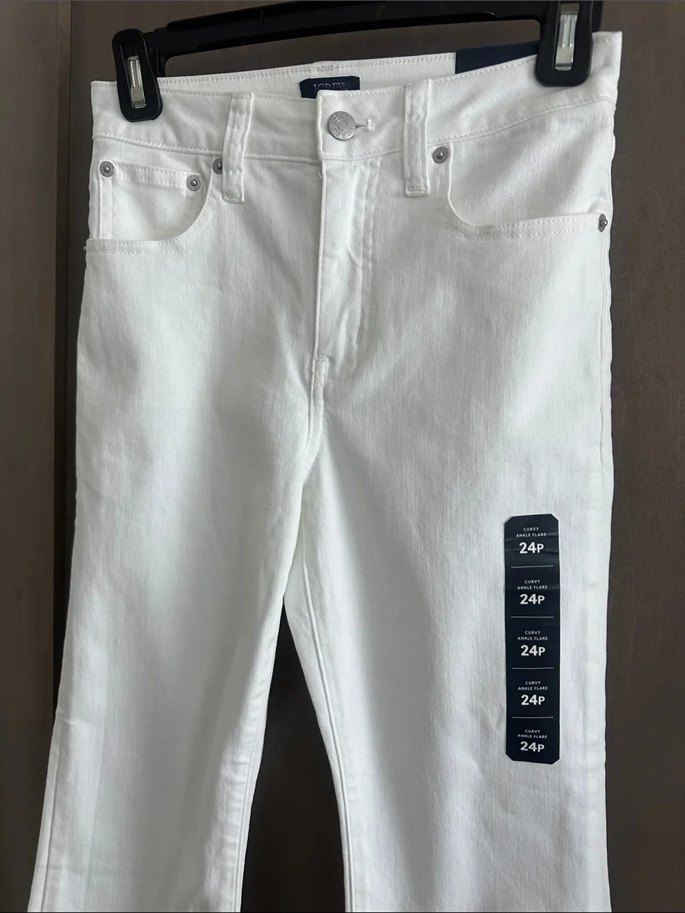 J.Crew Curvy Ankle Flare White Size 24P NWT